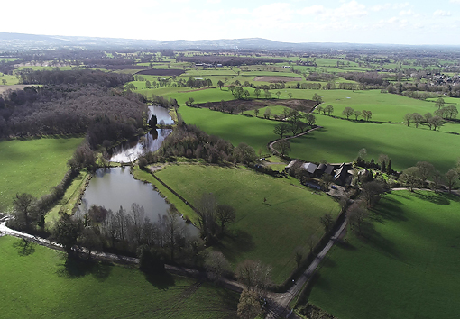 Aerial photograph of Marton Heath Trout Pools